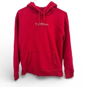 Hollister Men's Vibrant Red Hoodie